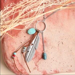 Boho Drop Circle Charm Necklace